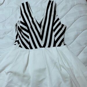 Black and White Striped Dress